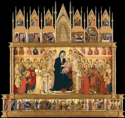 La Maestà de Duccio di Buoninsegna: Une Explosion de Symbolique Religieuse et une Harmonie Céleste Divine!