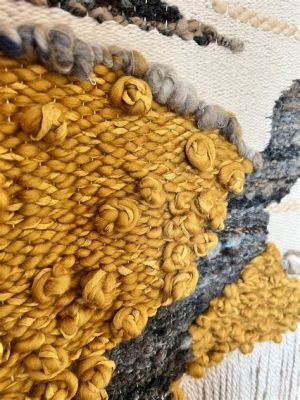 Unfolding Echoes - A Captivating Tapestry of Time and Memory Woven with Earth Tones!